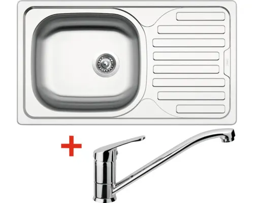 Nerezový dřez s baterií CLASSIC 760 435 x 760 mm + baterie PRONTO N41