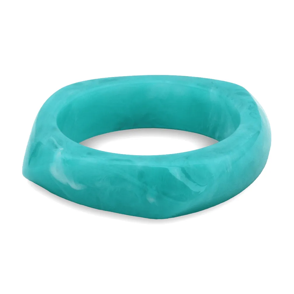 Turquoise armband in hars