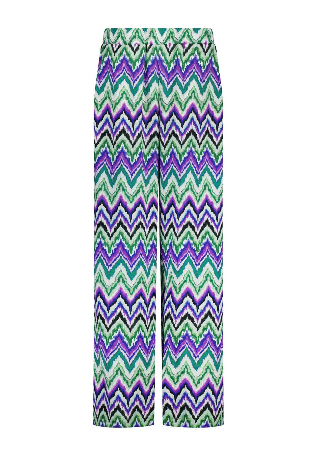 Wide fit broek | Zigzagpatroon