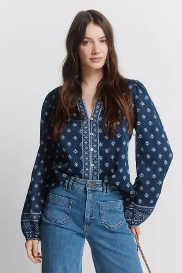 Camisa manga larga estampada