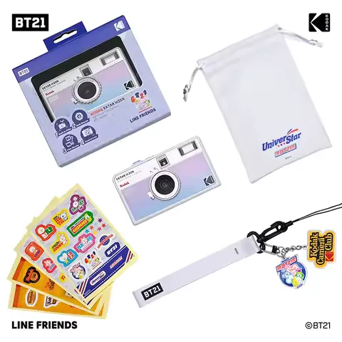 Classics Kodak Ektar H35N x BT21 H35 Limited Edition Half Frame 35mm Film Camera Reusable Film Camera With Flash Light Gift