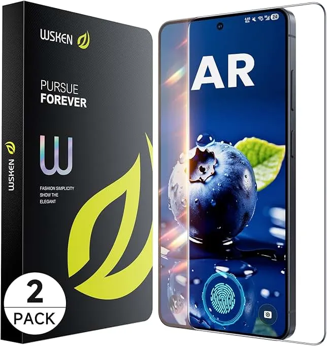 WSKEN for Samsung Galaxy S26 Ultra Screen Protector - AR Original Visual, Fingerprint Unlock [100% Anti Reflection] Shatterproof Anti Glare 9H+ Tempered Glass S26 Ultra Screen Protector, 2 PCS