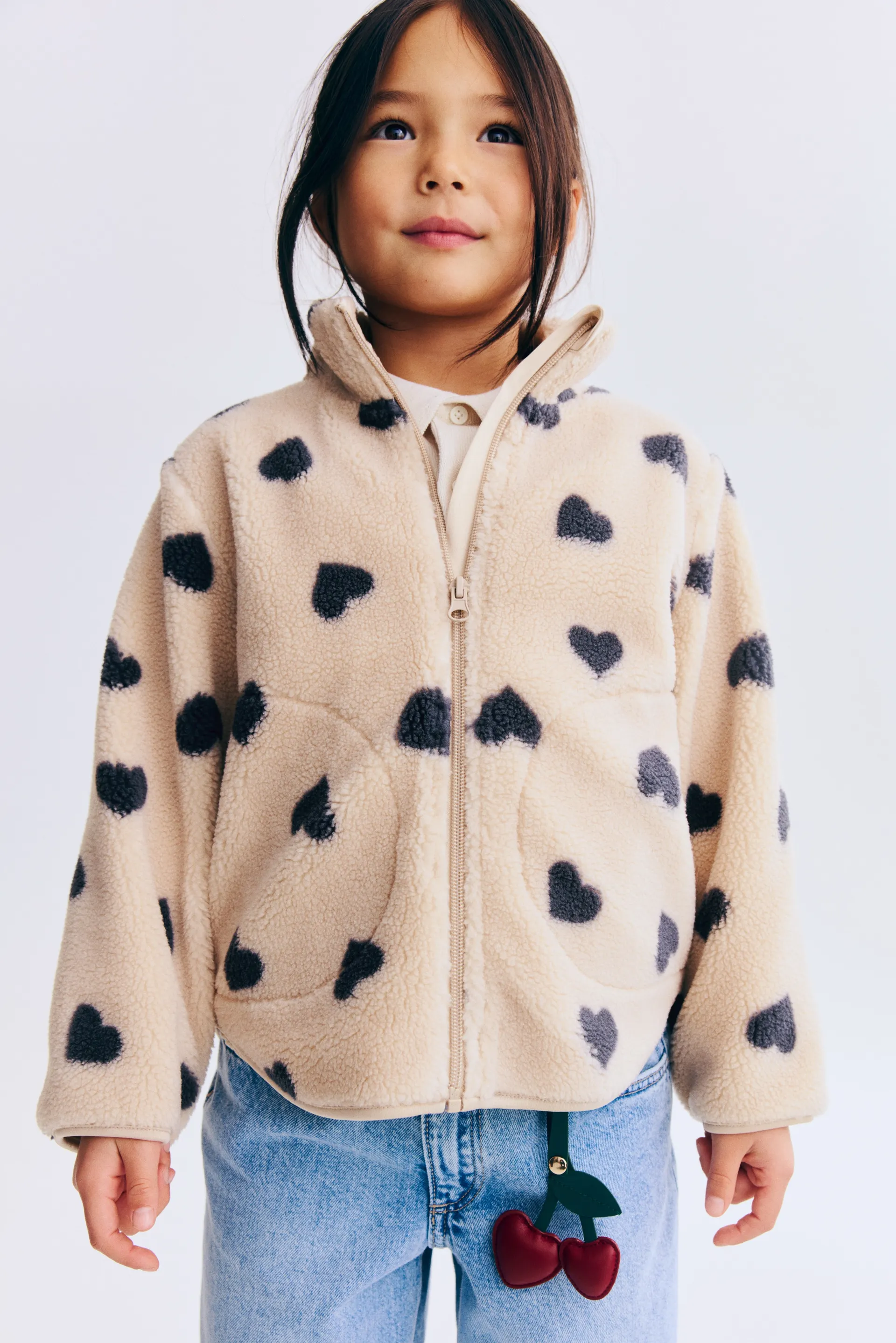 Chamarra en tejido peluche