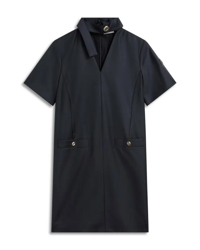 V-Neck Mini Dress - Marine