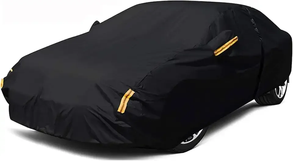 NEVERLAND Sedan Car Cover Waterproof Heavy Duty All Weather Protection Snow Anti-UV Windproof Outdoor Full Car Cover Fit for Automobiles BMW/Mercedes-Benz/Honda(for Car Size:183''L x 70''W x 59''H)