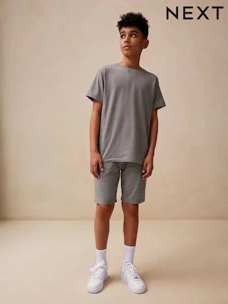 Black Sports T-Shirt and Shorts Set (3-16yrs)