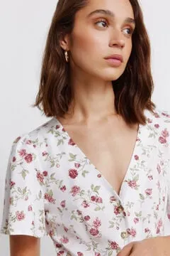 Vestido midi estampado floral