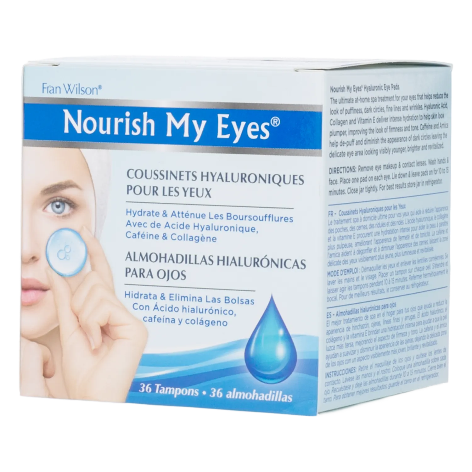 Mascarilla Para Ojos Almohadillas de Ácido Hialurónico FRAN WILSON X36 Uds