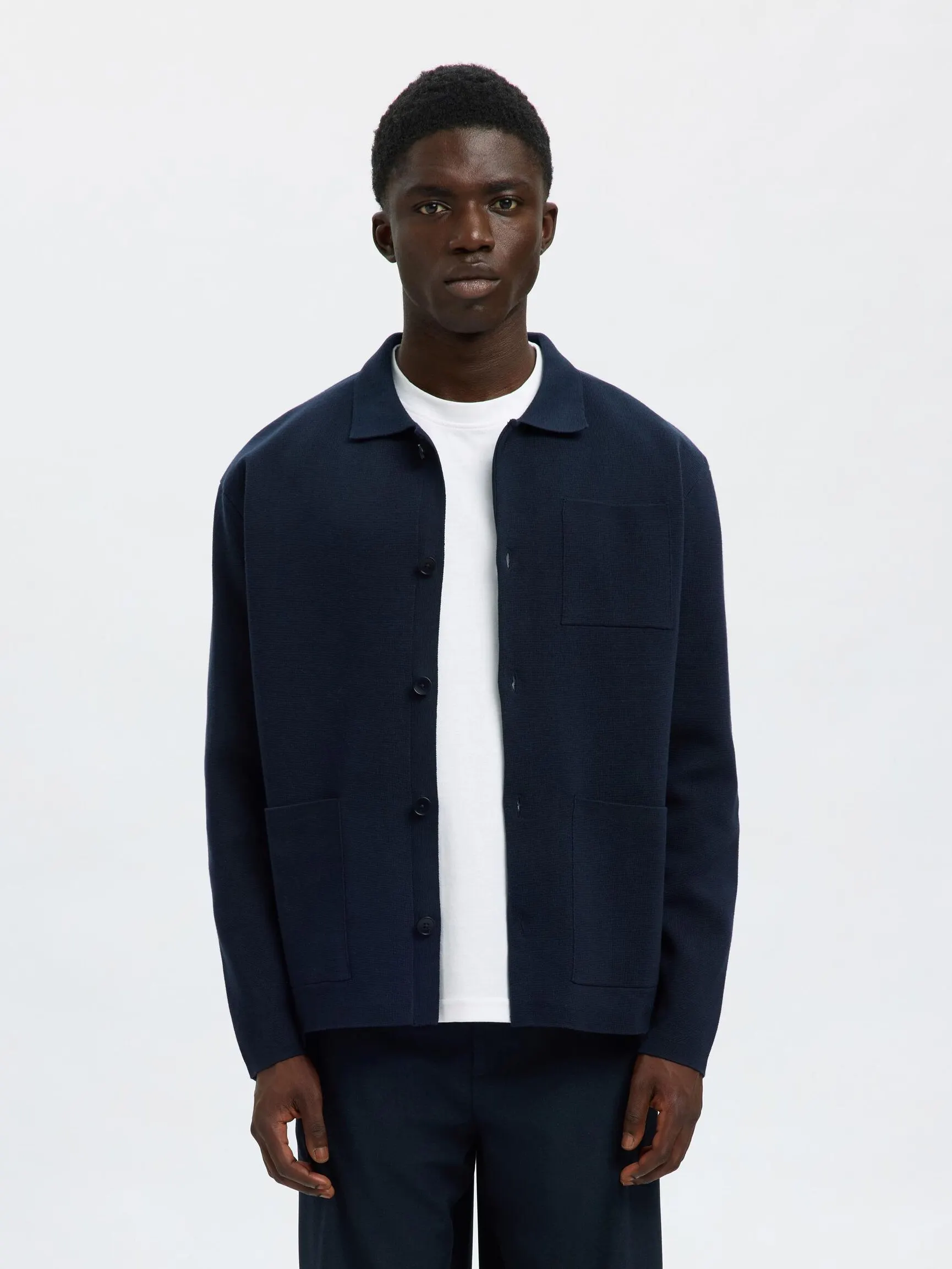 RELAXED FIT STRIKKET CARDIGAN