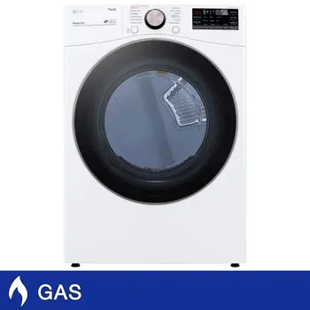 LG 7.4 cu. ft. Ultra Large Capacity Smart Wi-Fi Enabled Front Load GAS Dryer with TurboSteam and Built-In Intelligence
