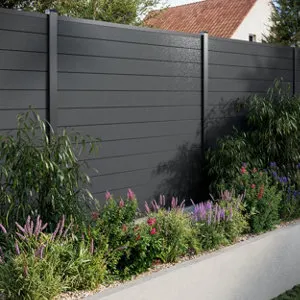Lot de 6 lames de clôture composite anthracite NEVA 1791 x 157 x 21,5 mm