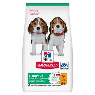 Croquettes pour chien Hill's, format économique 16/18 kg Puppy <1 Medium poulet (18 kg)