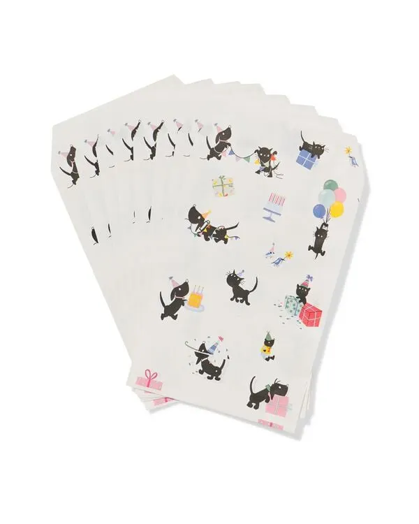 Takkie en Siepie uitdeelzakjes papier - 8 stuks