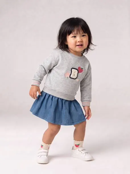 Robe bébé fille manches longues - stone