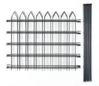 4er Set Teichzaun, ca.1000 x 800 mm - Grau, 21FS03