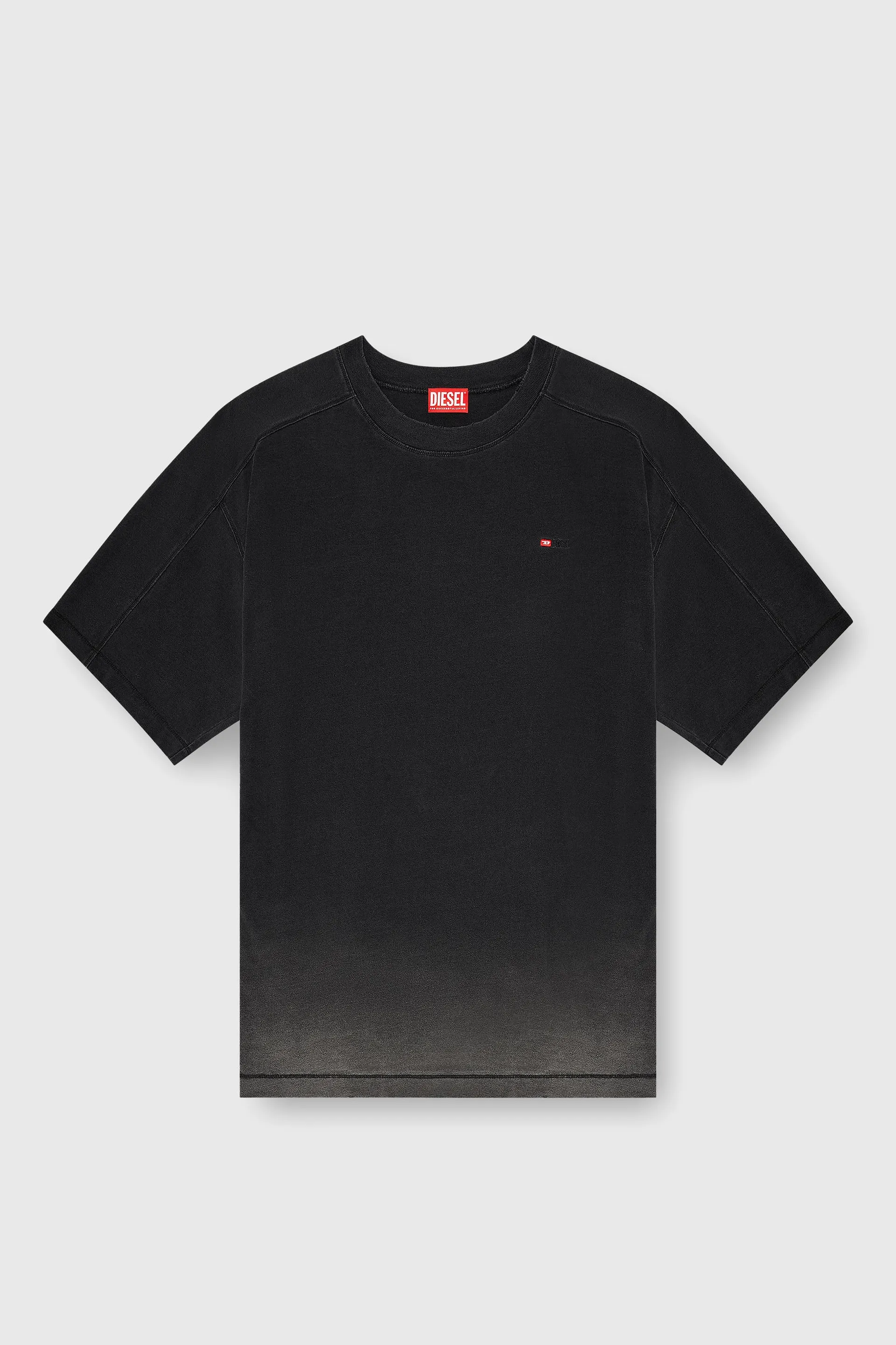 Cotton T-shirt with degradé effect
