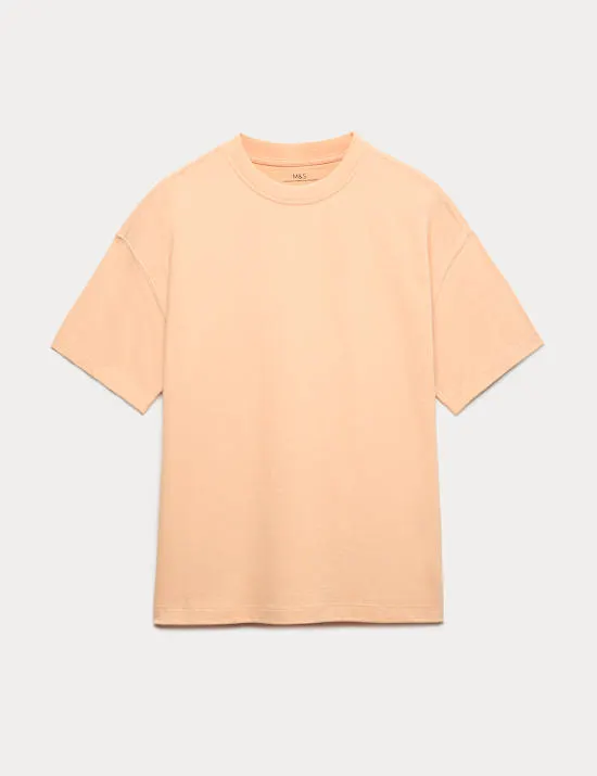 Einfarbiges T-Shirt aus reiner Baumwolle (6–16 Jahre)