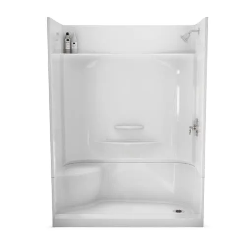 Essence 60L x 30W x 80H in. 2-in-1 Shower Kit - Shower Stall with Right Drain Shower Base and Shower Wall Surround (No Door)
