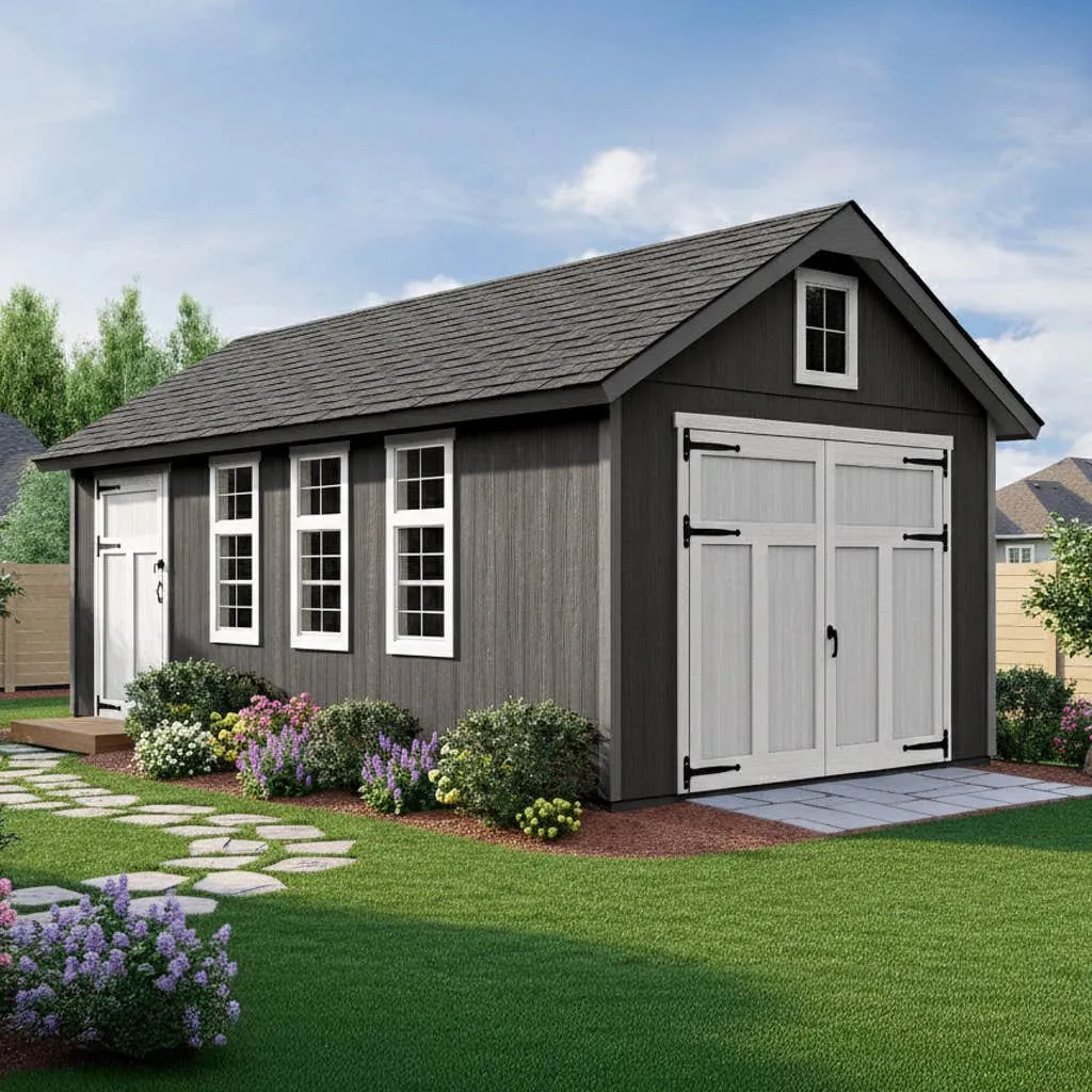 Yardline Upton 12' x 24' Wood Shed – Do It Yourself or Pro Installed