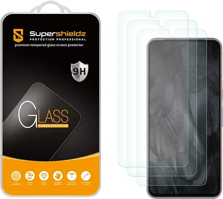 Supershieldz (3 Pack) Designed for Google (Pixel 8 Pro) Tempered Glass Screen Protector, Anti Scratch, Bubble Free