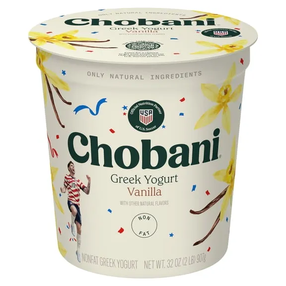 Rollback Chobani Non-Fat Greek Yogurt Vanilla 32 oz. Tub $5.37 Was $5.97 16.8 ¢/oz