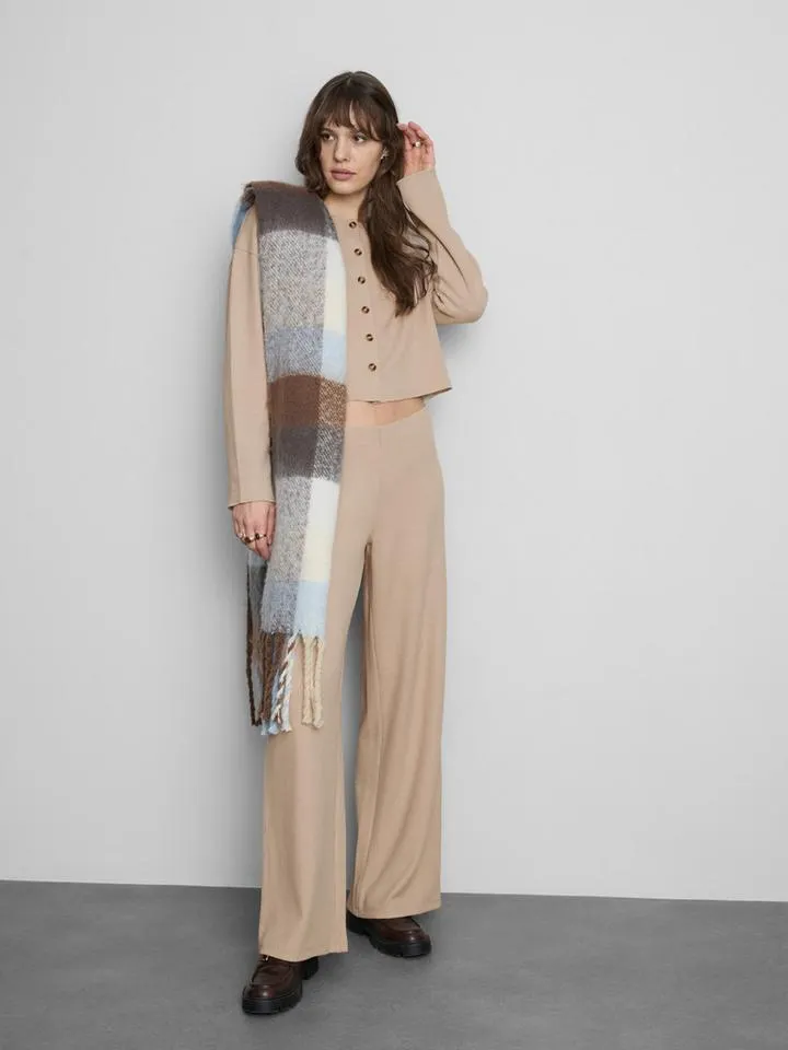 Gilet en jersey côtelé à col rond