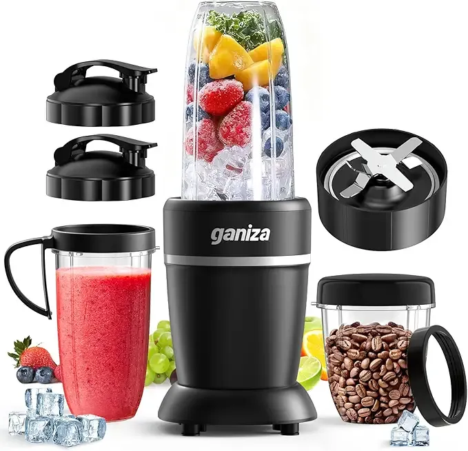 Blender for Smoothies, 14 Pcs Smoothie Blender for Kitchen, Max 1300W Portable Blenders for Shakes Ice Crushing Grinding & More with 2 X 37 oz, 23 oz Cups, Perfect for Home & On - the - Go