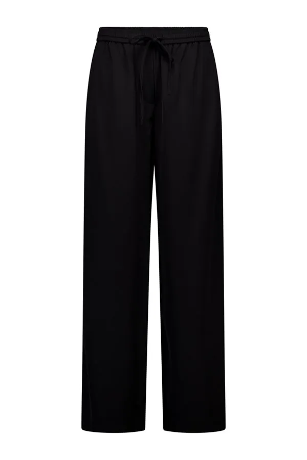 Straight fit broek | Zwart | Elastische tailleband