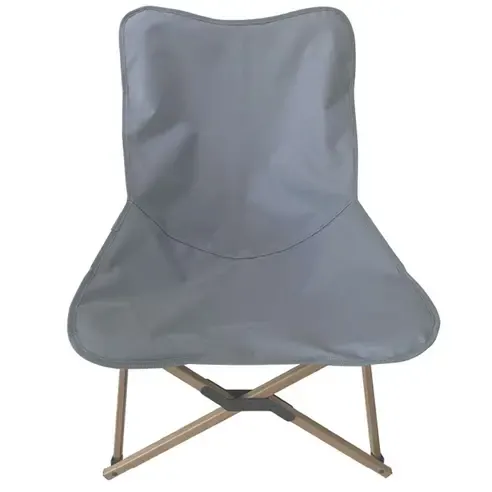 Strandsessel - grau - Holzoptik - mit Tragetasche