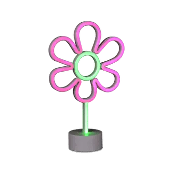 Tafellamp ROSE Bloem Roze/Groen