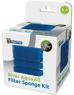 SuperFish River aquarium 60 sponge kit - Filtercartridge - 3 stukken