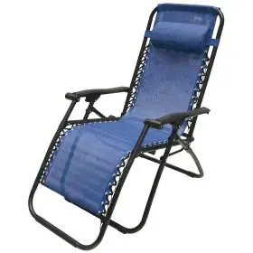 Sedia sdraio reclinabile e richiudibile, blu mélange, Rio Esté