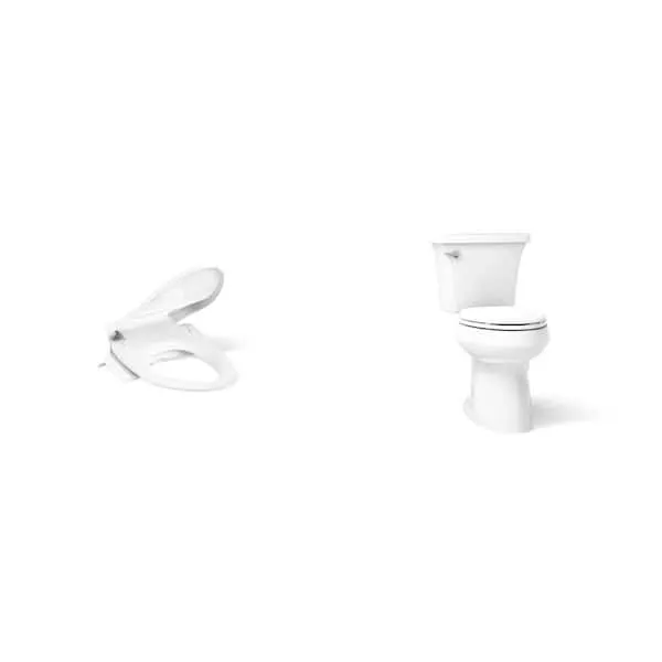Purewash E525 Electric Heated Bidet Seat and Highline Arc 12 in.​ Toilet with Soft Close Seat