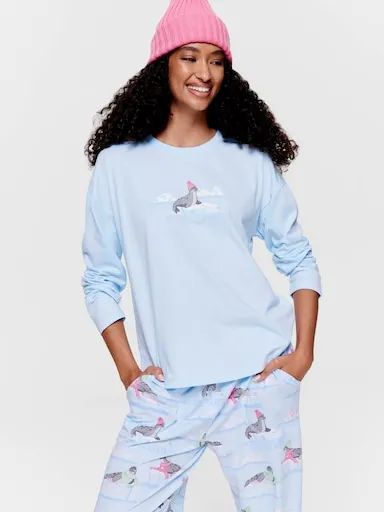 Seal 100% Cotton Oversized Long Sleeve Top