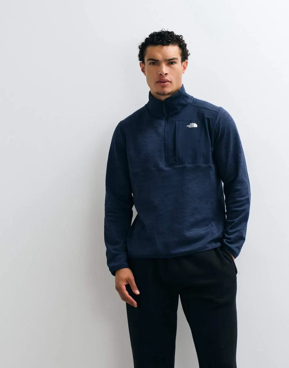 The North Face 1/4 zip performance fleece in navy