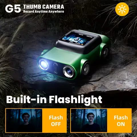 G5 Thumb-Sized Camera Keychain Camera 2K Mini Digital Camera Portable Retro Photography / Video Recording with TFT LCD Screen