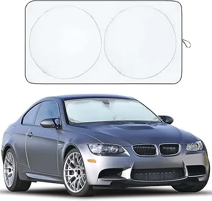 EcoNour Car Windshield Sunshade | Blocks 99% Heat & Keeps Interior Cool | Universal Fits Cars, SUVs, Trucks | Automotive Sun Screen, Visor & Car Accessories for Summer | Medium (64x32 Inches) EcoNour Car Windshield Sunshade | Blocks 99% Heat…