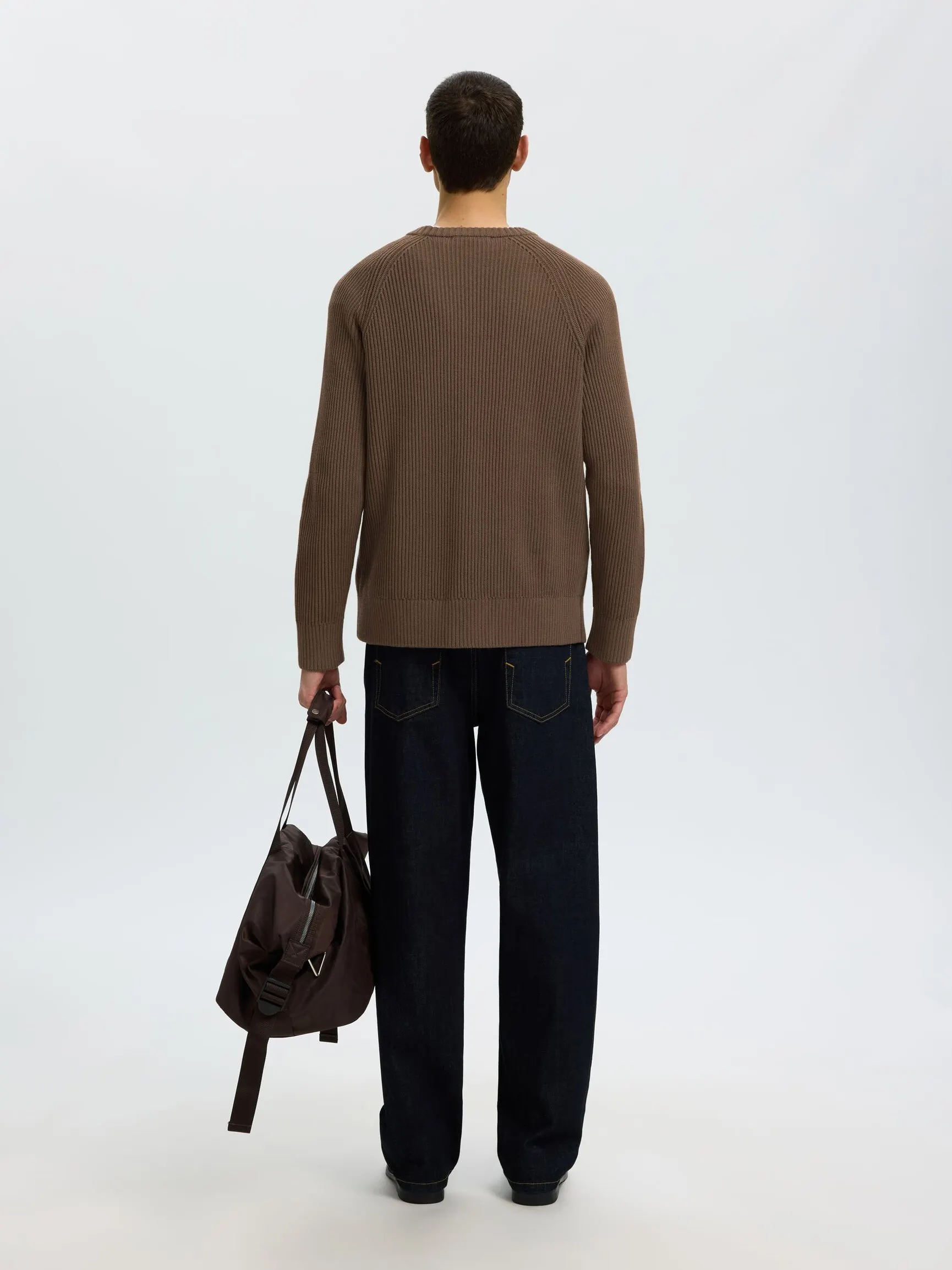 BOMULL STRIKKET PULLOVER