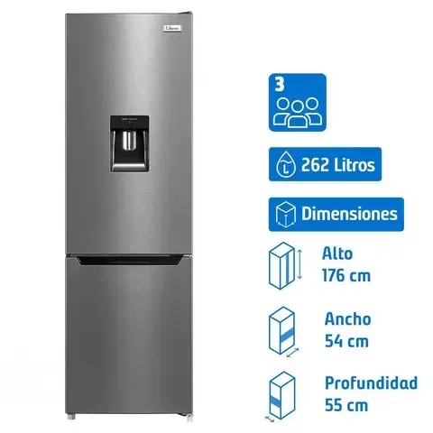 Refrigerador Bottom Freezer Frío Directo 262 Litros LRB-270SDIW