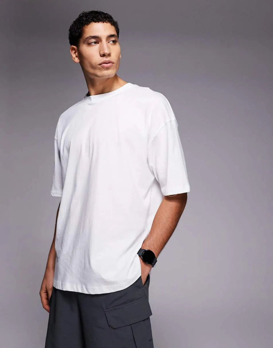 4505 Icon oversized cotton quick dry training t-shirt in white