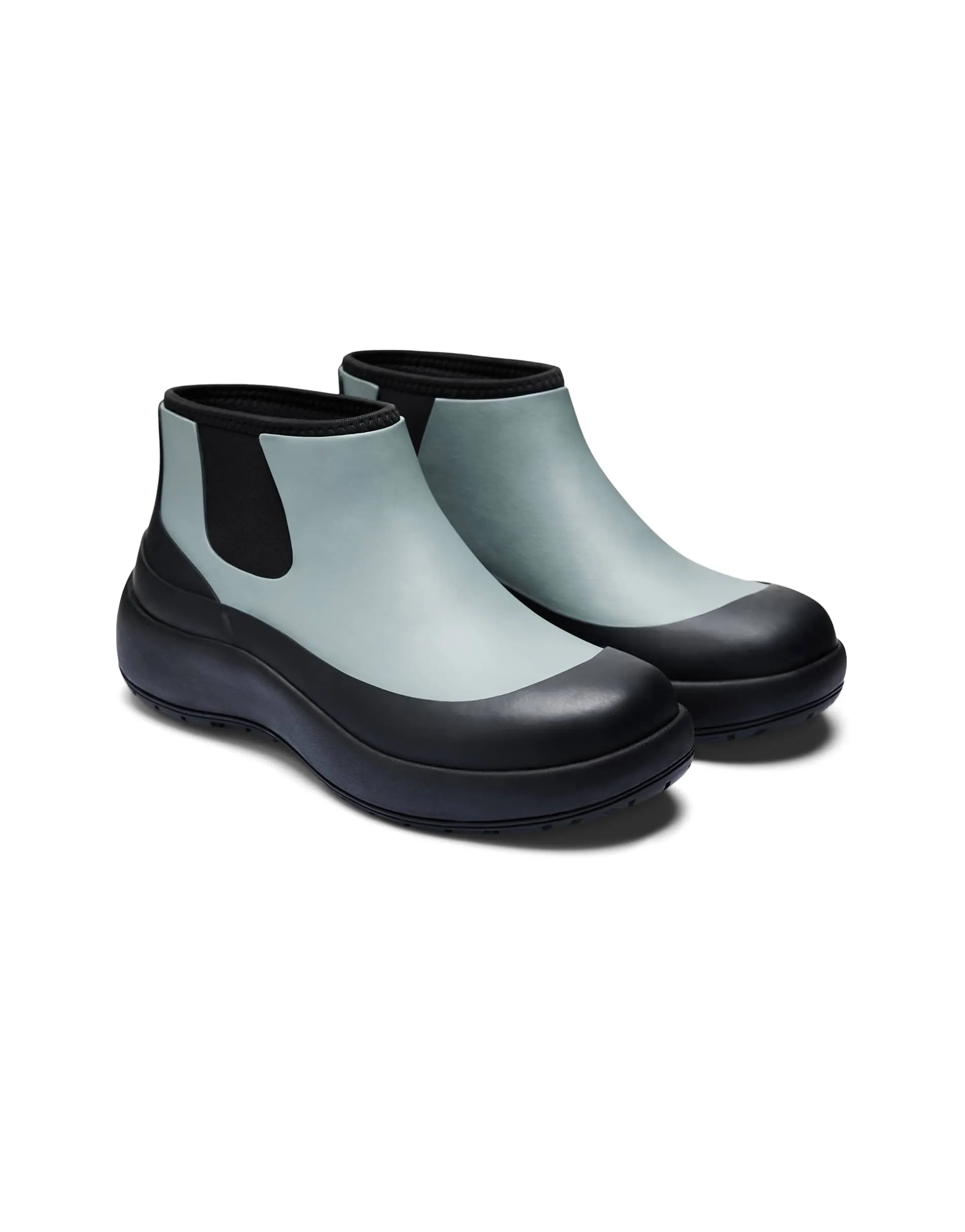 Rains 70280 waterproof rubber short boot in black/sage