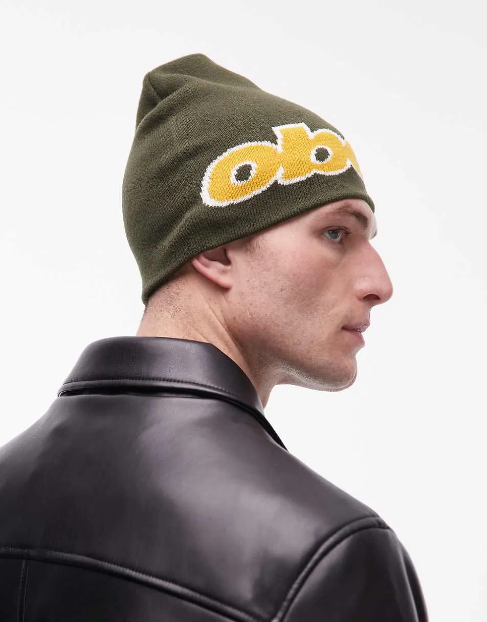 Obey byron beanie in dark green