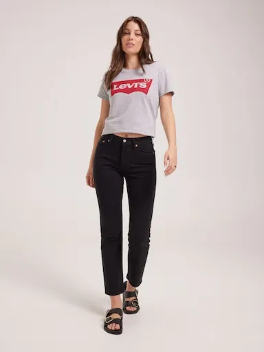 Levi's Wedgie Straight Jean In Black Sprout