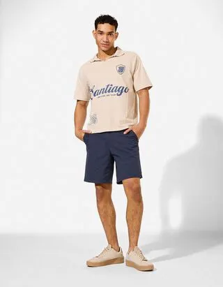 Pantaloncini - Twill - Blu scuro
