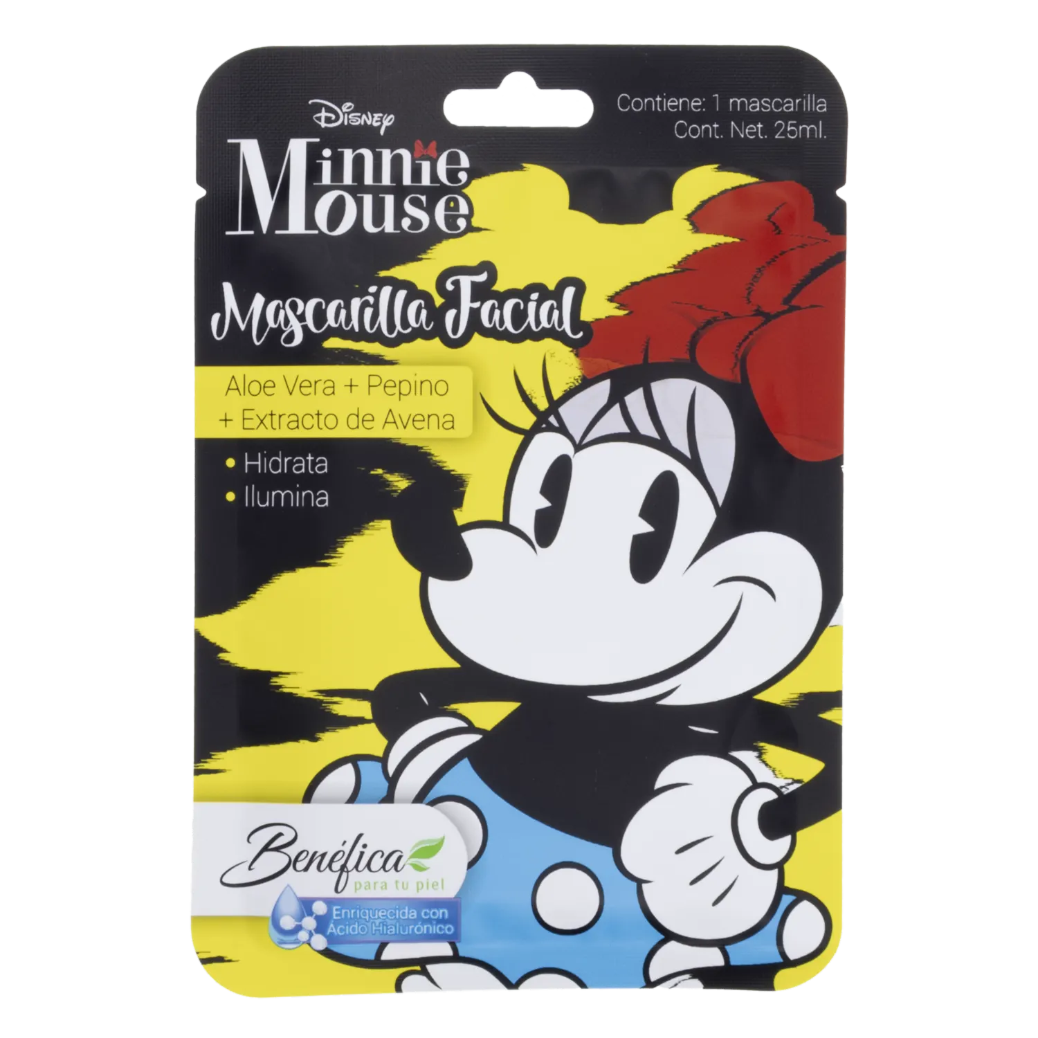 Mascarilla Facial Benefica Aloe Vera+Pepino Disney Minnie Mouse DISNEY Unidad