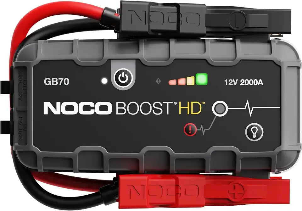 NOCO Boost GB70 2000A UltraSafe Jump Starter, 12V Lithium Battery Booster | Spark-Proof & Reverse Polarity Protection, For Car, Truck, Motorcycle, SUV, Boat, ATV, RV, up to 8.0L Gas & 6.0L Diesel