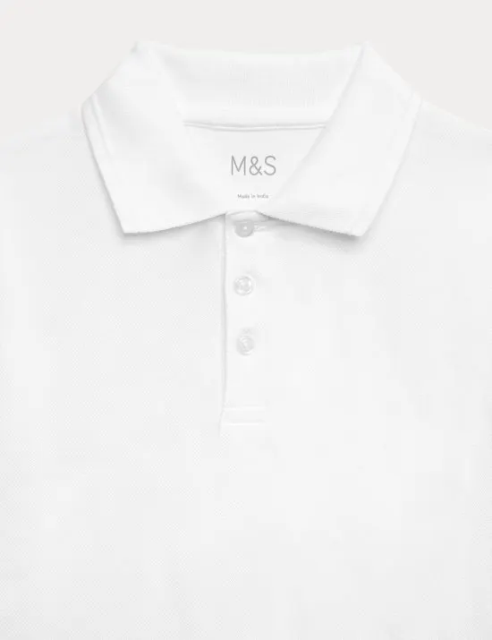 5er-Pack Unisex-Poloshirts aus reiner Baumwolle für die Schule (2–18 Jahre)