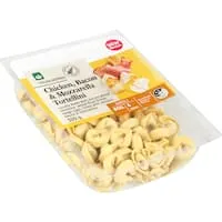 woolworths fresh pasta chilled tortellini chicken, bacon & mozzarella 300g