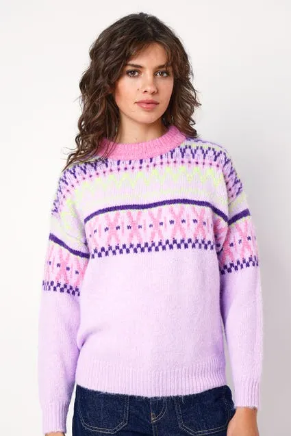 Trui met grafisch design wolmix