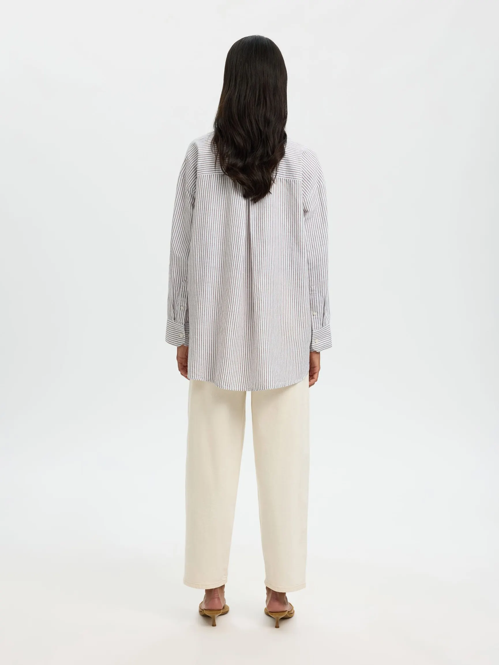 OVERSIZED SKJORTE I LINBLANDING